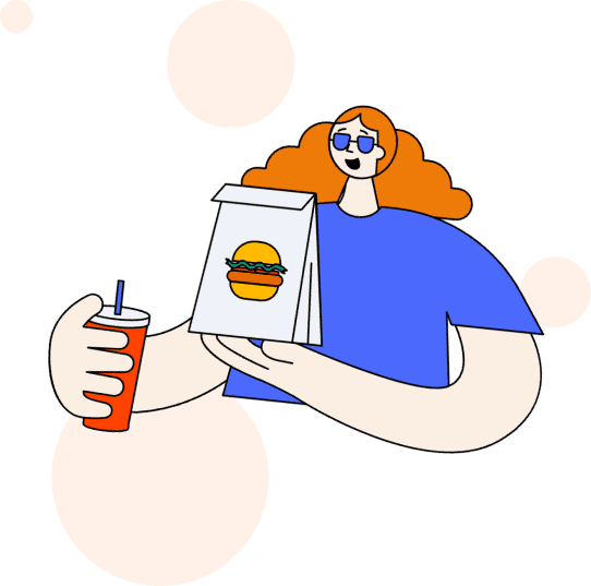 wavy buddy with takeout package